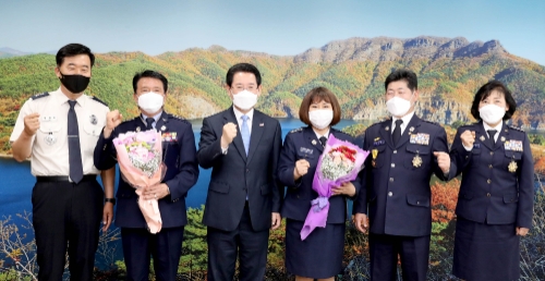 전남도, 남녀 의용소방대 연합회장 취임/사진=전라남도