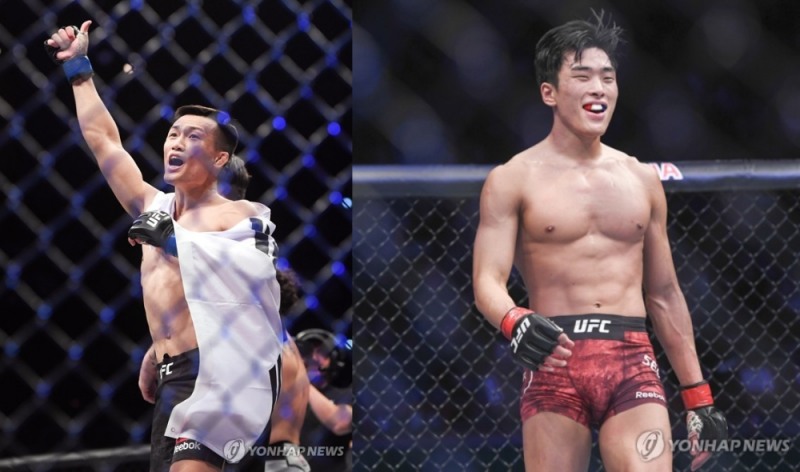 6월 20일 함께 출격하는 정찬성(오른쪽)과 최승우