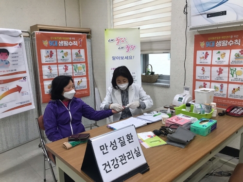 곡성군 보건의료원은 지역민들의 혈압관리를 위해 매주 수요일 만성질환관리 프로그램실에서 ‘혈관튼튼 관리의 날’을 운영하고 있다/사진=곡성군