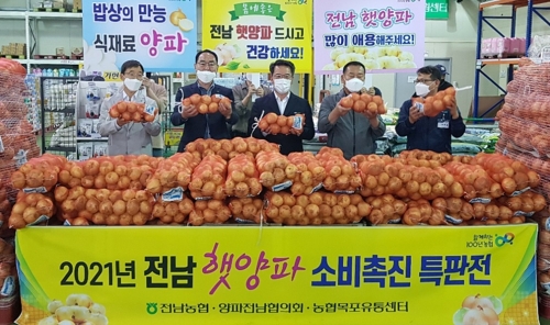 전남농협'전남산 햇양파 소비촉진 특판전'/사진=전남농협