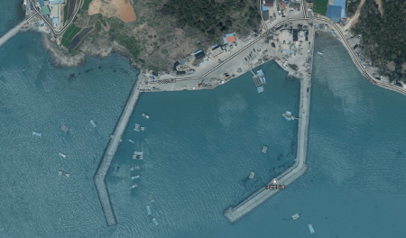하늘에서 바라본 구암항 전경/사진=고흥군