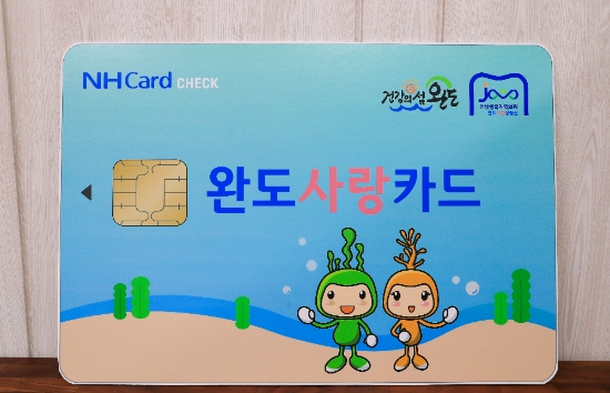 완도사랑상품권 카드형 ‘완도사랑카드’./사진=완도군