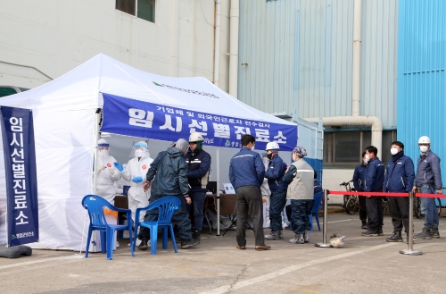 영암군, 대불산단 근로자 맞춤형 선제검사 실시/사진=영암군