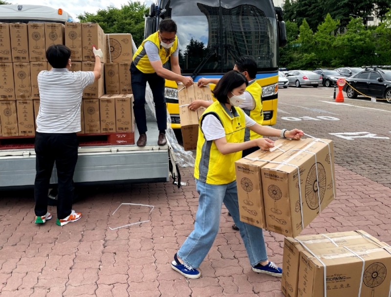 전자랜드, 대구·부산 지역 취약계층에 선풍기 160대 지원