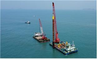 사진=KCH그룹 600MW 해상풍력사업 계측기 설치현장