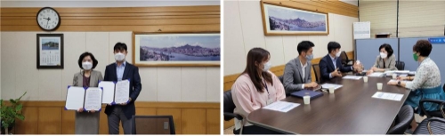 목포시 용당1동․연산동, 이랜드노인복지관과 업무협약 체결/사진=목포시