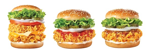 이색 변신한 히트·장수 제품 열풍...맘스터치 싸이플렉스버거·농심 짜파링 등