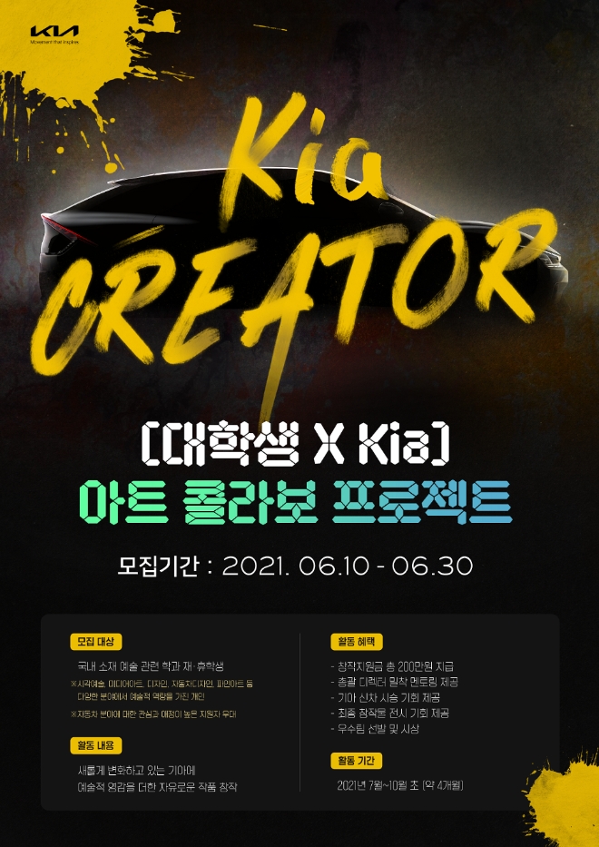 기아, 대학생 서포터즈 '기아 크리에이터' 4기 모집