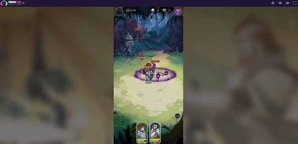 나우닷지지로 플레이하는 AFK아레나 이미지