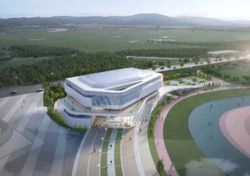 무안스포츠파크 다목적체육관 조감도/사진=무안군