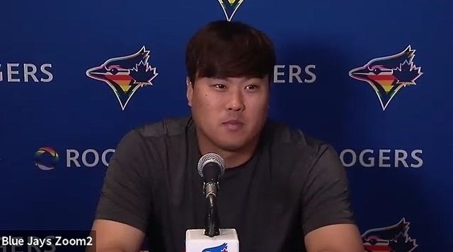 토론토 블루제이스 류현진. (사진=MLB 프레스박스 캡처)