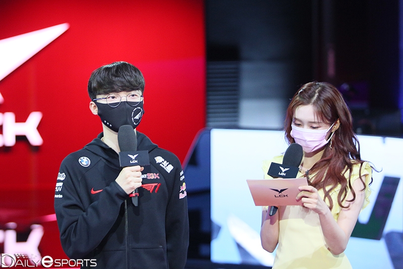 2021 LCK 서머 첫 단독 POG 인터뷰에 나선 T1 '페이커' 이상혁.