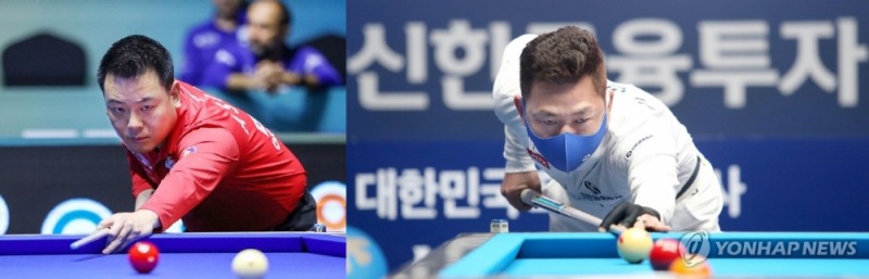 샷이 완전히 살아난 조재호(왼쪽)와 베트남 탁구 영웅 마민캄(사진= PBA 제공)