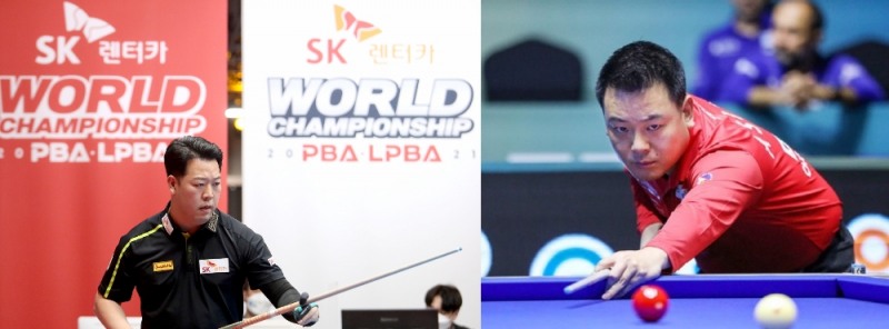 함께 8강에 오른 두 친구 강동궁(왼쪽)과 조재호(사진=PBA)