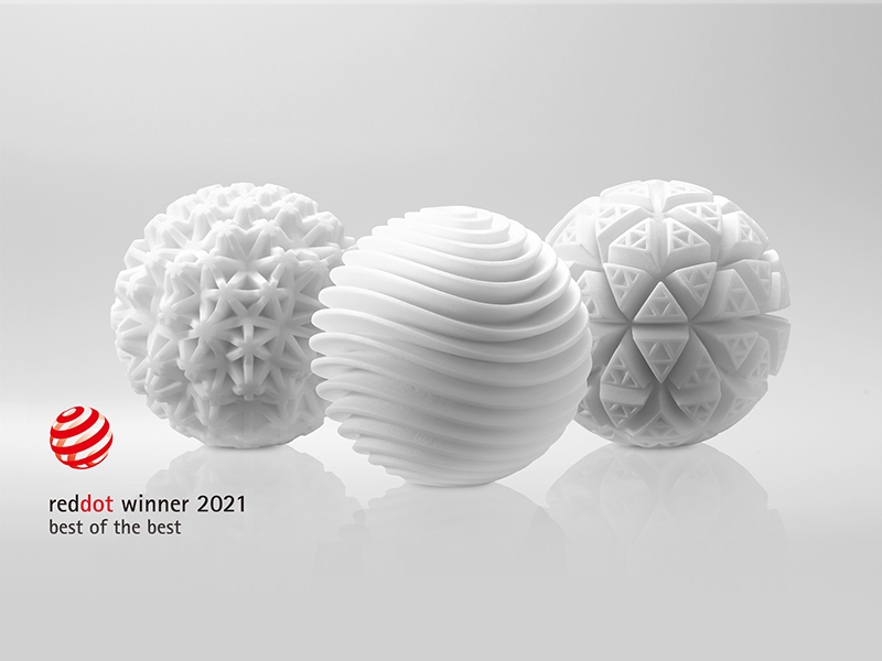 레드닷 디자인 어워드 2021에서 최우수 디자인상을 수상한 텐가 지오(GEO) 시리즈