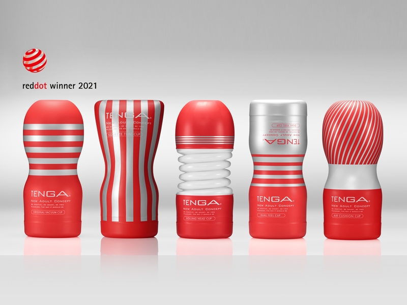 레드닷 디자인 어워드 2021에서 디자인 본상을 수상한 텐가 뉴 컵(TENGA NEW CUP) 시리즈
