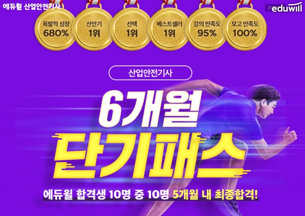 에듀윌 산업안전기사, 단기 합격 노하우 압축한 ‘6개월 단기패스’ 운영