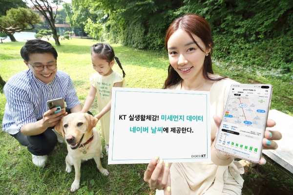 KT, 네이버 날씨에 실생활 체감 미세먼지 데이터 제공