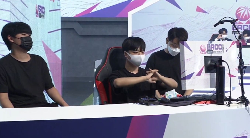 민초단(사진=EACC 중계 화면 갈무리).