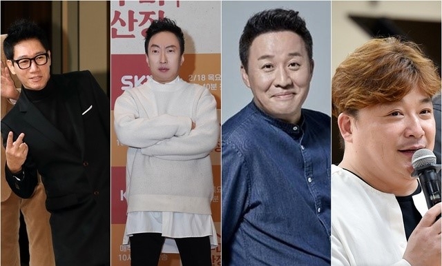 지석진, 박명수, 정준하, 윤정수(왼족부터)