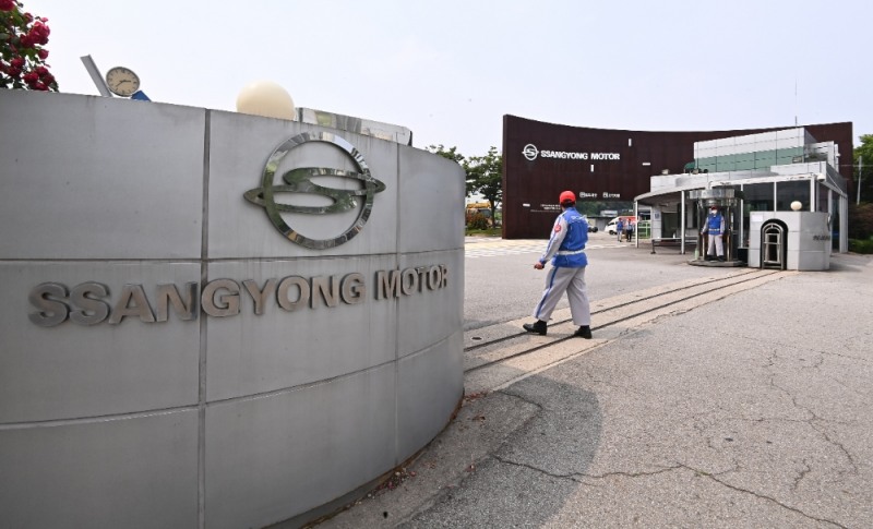 경기도 평택시 쌍용자동차 정문 모습.