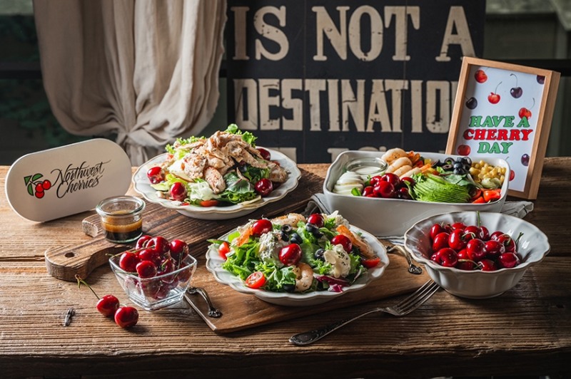 딜리셧부티끄 워싱턴체리샐러드 3종메뉴 /사진자료=미국북서부체리협회 제공