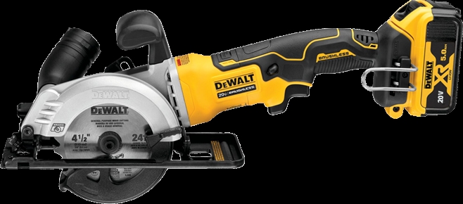 20V MAX XR 브러쉬리스 컴팩트 4.5인치 원형톱(DCS571P2-KR)