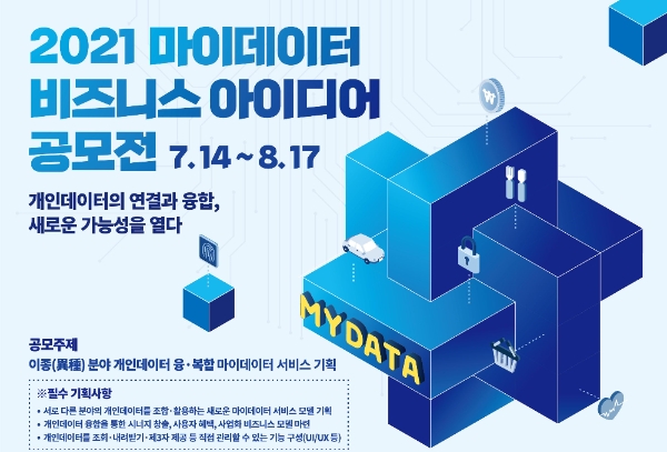 '2021 마이데이터 비즈니스 아이디어 공모전' 개최