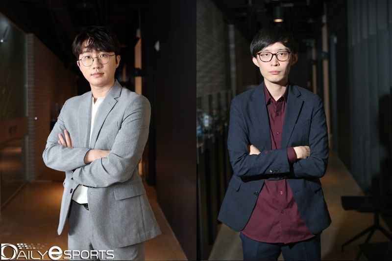 T1을 떠나는 양대인 감독(왼쪽)과 이재민 코치