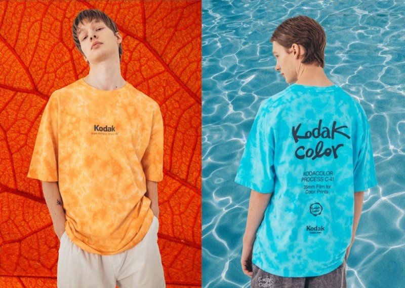 코닥 컬러다잉 그라데이션 반팔티셔츠