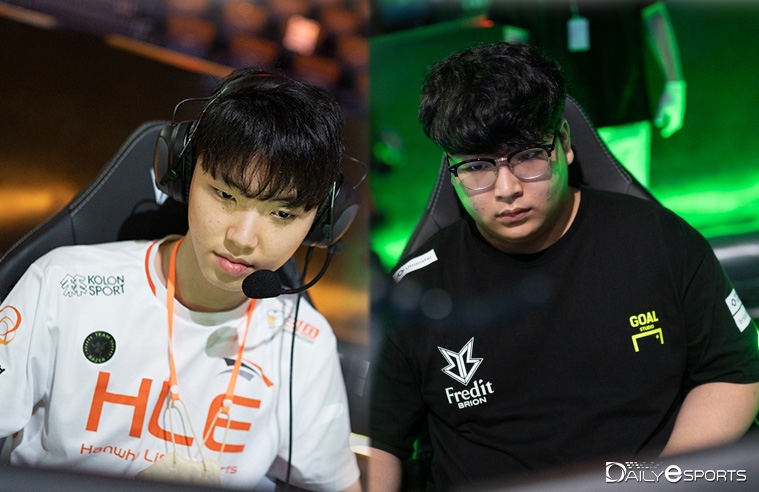 '쵸비' 정지훈(왼쪽)과 '라바' 김태훈.