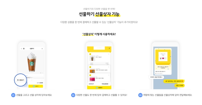 카카오톡 선물하기, 장바구니 기능 추가한 ‘선물상자’ 도입