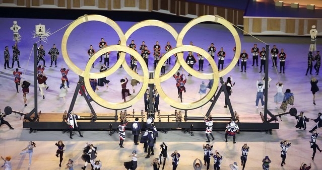 지난 23일 도쿄 신주쿠 국립경기장에서 2020 도쿄올림픽 개막식이 열리고 있다.