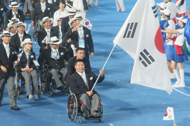 2008년 베이징패럴림픽에서 대한민국 대표선수단 박종철 기수가 대한장애인체육회 이천선수촌장에 선임됐다, [대한장애인체육회 제공]