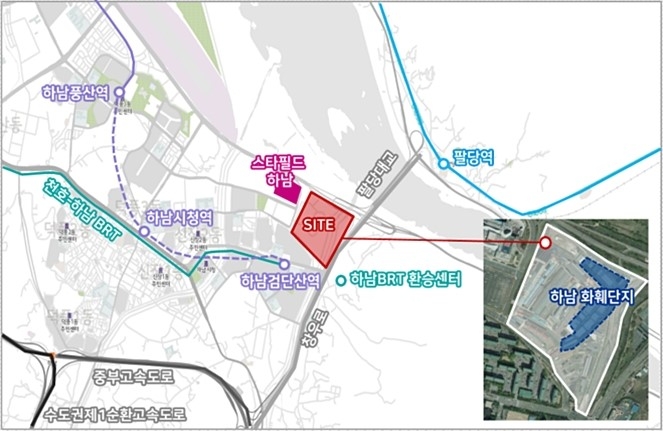 하남 H2 프로젝트 부지 위치도