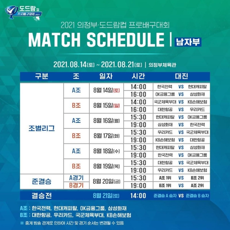 '의정부에서 도쿄 감동을...'의정부·도드람컵 프로배구대회 14일 개막