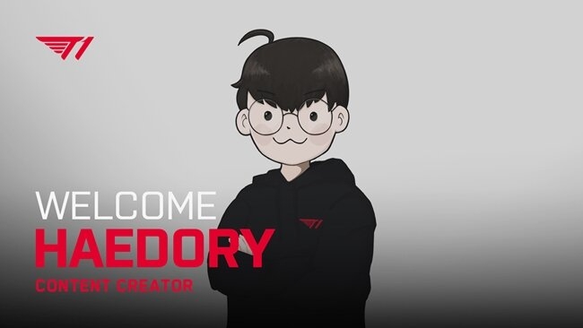 지난 4월 11일 T1에 합류한 크리에이터 '해도리'(사진=T1 공식 SNS 발췌).