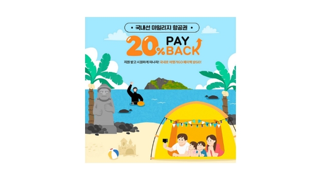 아시아나항공, '국내선 마일리지 항공권 20% 페이백 프로모션' 실시