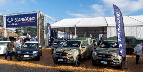 필드데이에 마련된 쌍용자동차 브랜드 부스