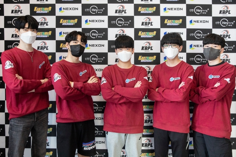 2021 신한은행 헤이영 KRPL 팀전 결승전에 진출한 옵티멀(사진=넥슨 제공).