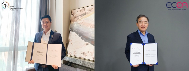 세바스찬 라우 AESF 사무총장과 유진룡 한중일 이스포츠대회 조직위원장