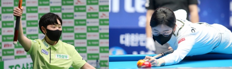 서서히 천적관계가 만들어지고 있는 김세연(왼쪽)과 이미래(사진출처=PBA)