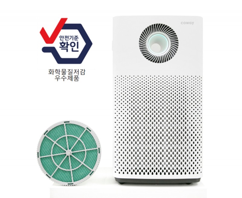 코웨이 공기청정기 필터 ‘화학물질저감 우수제품’ 선정