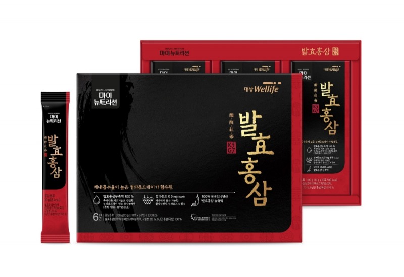 대상웰라이프가 출시한 ‘마이뉴트리션 발효홍삼 K5G7’ (사진제공=대상웰라이프)