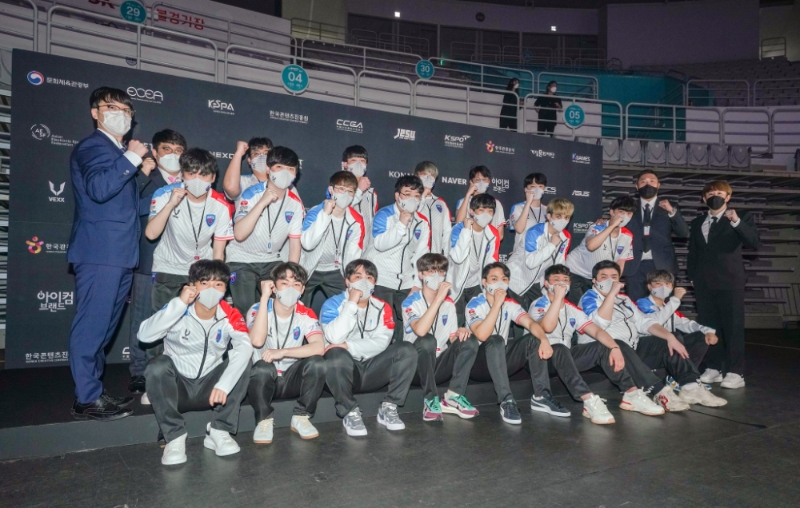 한국 국가대표팀(사진=한국e스포츠협회 제공).