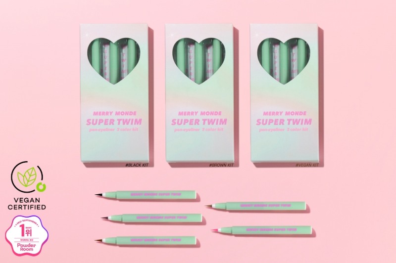 메리몽드, ‘슈퍼트임 펜 아이라이너’ 비건 3종키트 브랜디 단독런칭