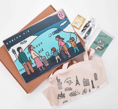대한항공 x 제로퍼제로 컬래버 굿즈 모습