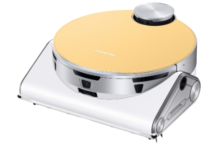 인공지능 로봇청소기 '비스포크 제트 봇 AI' 제품 본체 사진(소프트 썬 옐로우 색상)