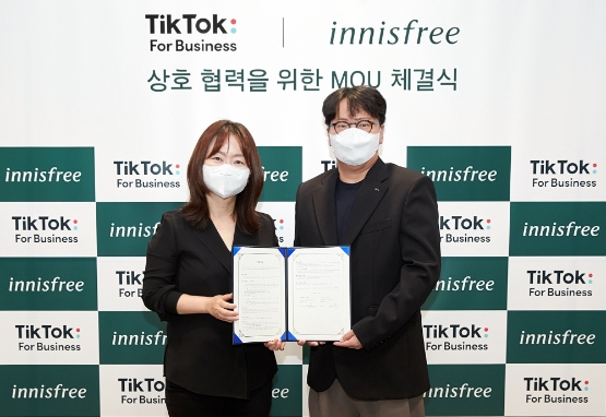 이니스프리, '틱톡'과 업무협약 체결