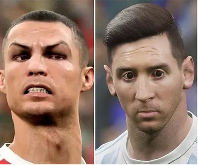 eFootball 2022에 나오는 호날두와 메시 이미지